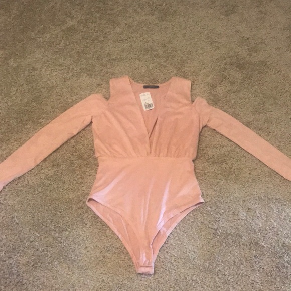 Forever 21 knit bodysuit in blush - Picture 2 of 4